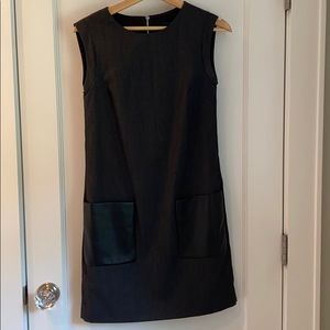 Madewell dress with leather pockets